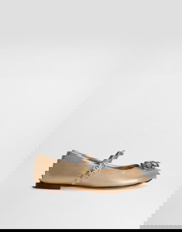 Tenisky a topánky Dolce & Gabbana Dolce & Gabbana Nappa Leather Ballet Flats With Brooches Metalická | D11376AX26180997, 0