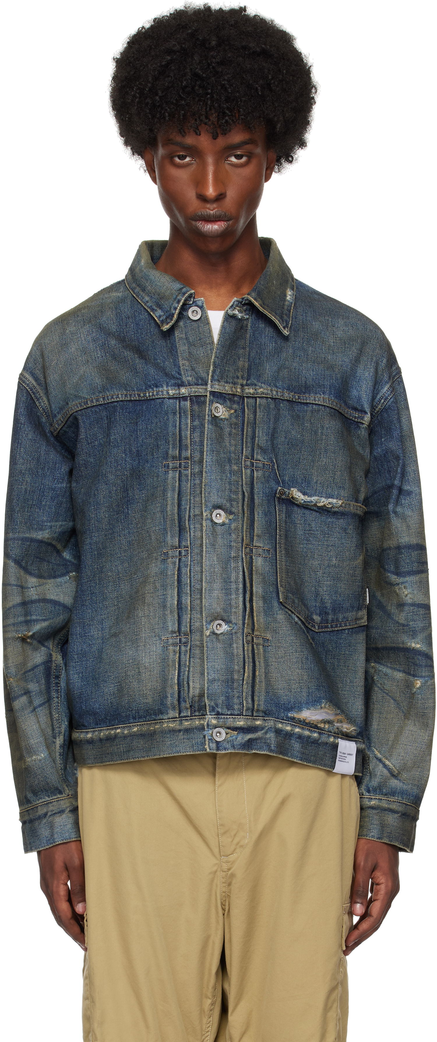 Bunda Neighborhood Denim Jacket Modrá | 242XBNH-JKM01, 0