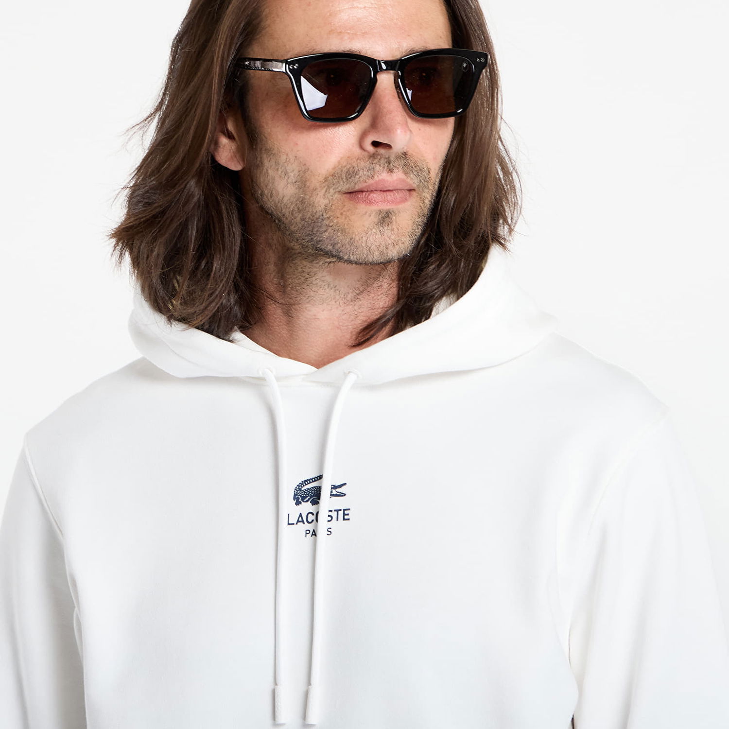 Mikina Lacoste LACOSTE Men's Hoodie Biela | SH2740 70V, 1