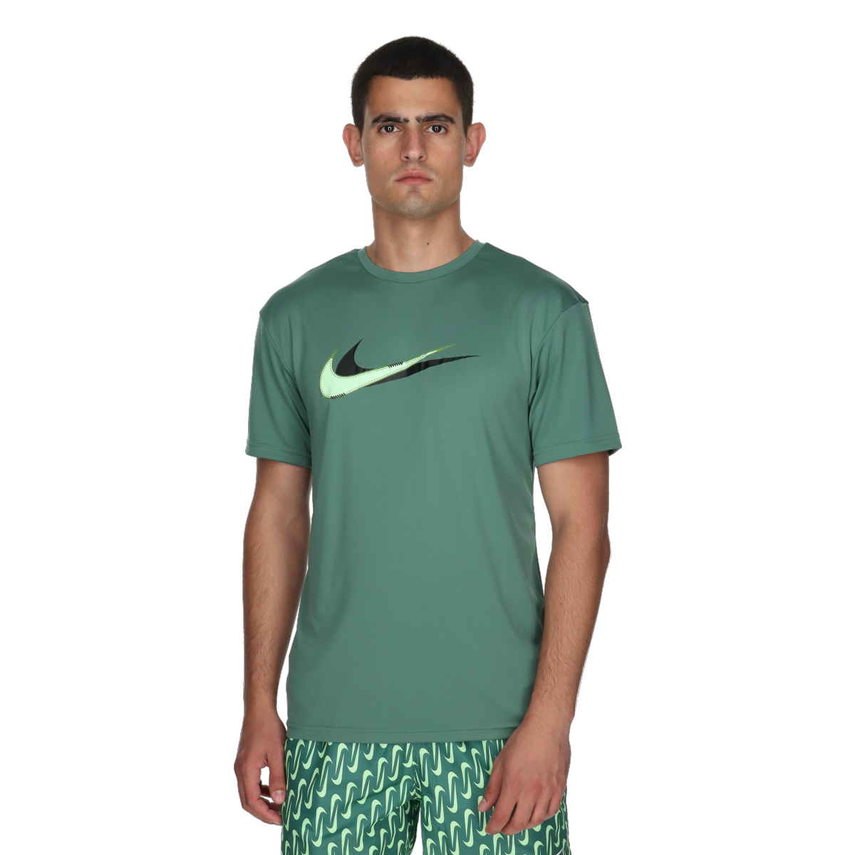 Tričko Nike Nike Stacked Swoosh T-Shirt Zelené | NESSE512-302, 0