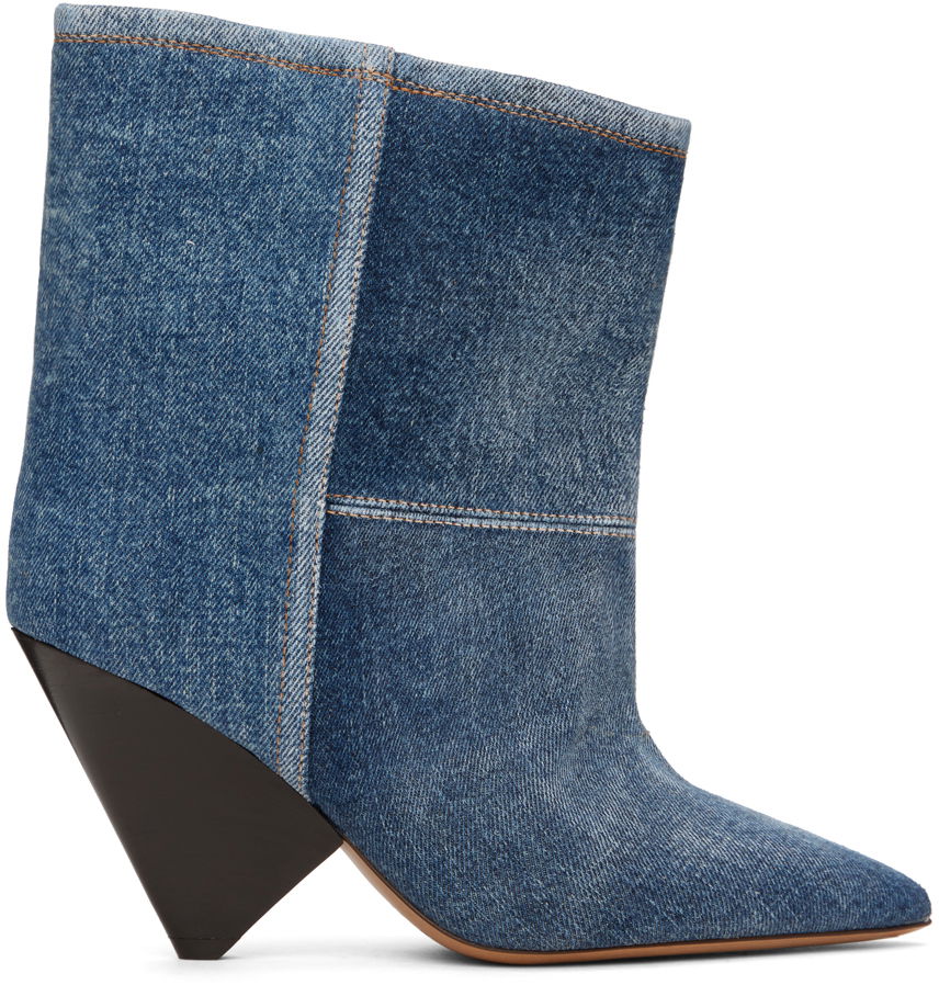 Oblečenie ISABEL MARANT Isabel Marant Blue Denim Miyako Boots Navy | 23HBO0066FC-A4A10S, 0