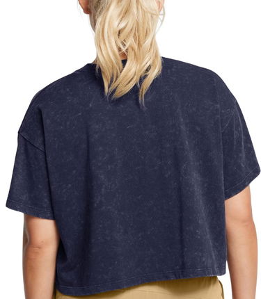 Crop Top Under Armour Varsity Cropped T-Shirt Navy | 1389153-410, 1
