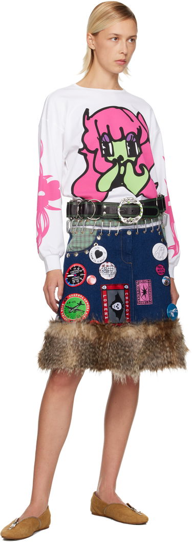 Tričko Chopova Lowena Chopova Lowena Bashful Oversized Graphic Jersey T-shirt Biela | 2403, 3