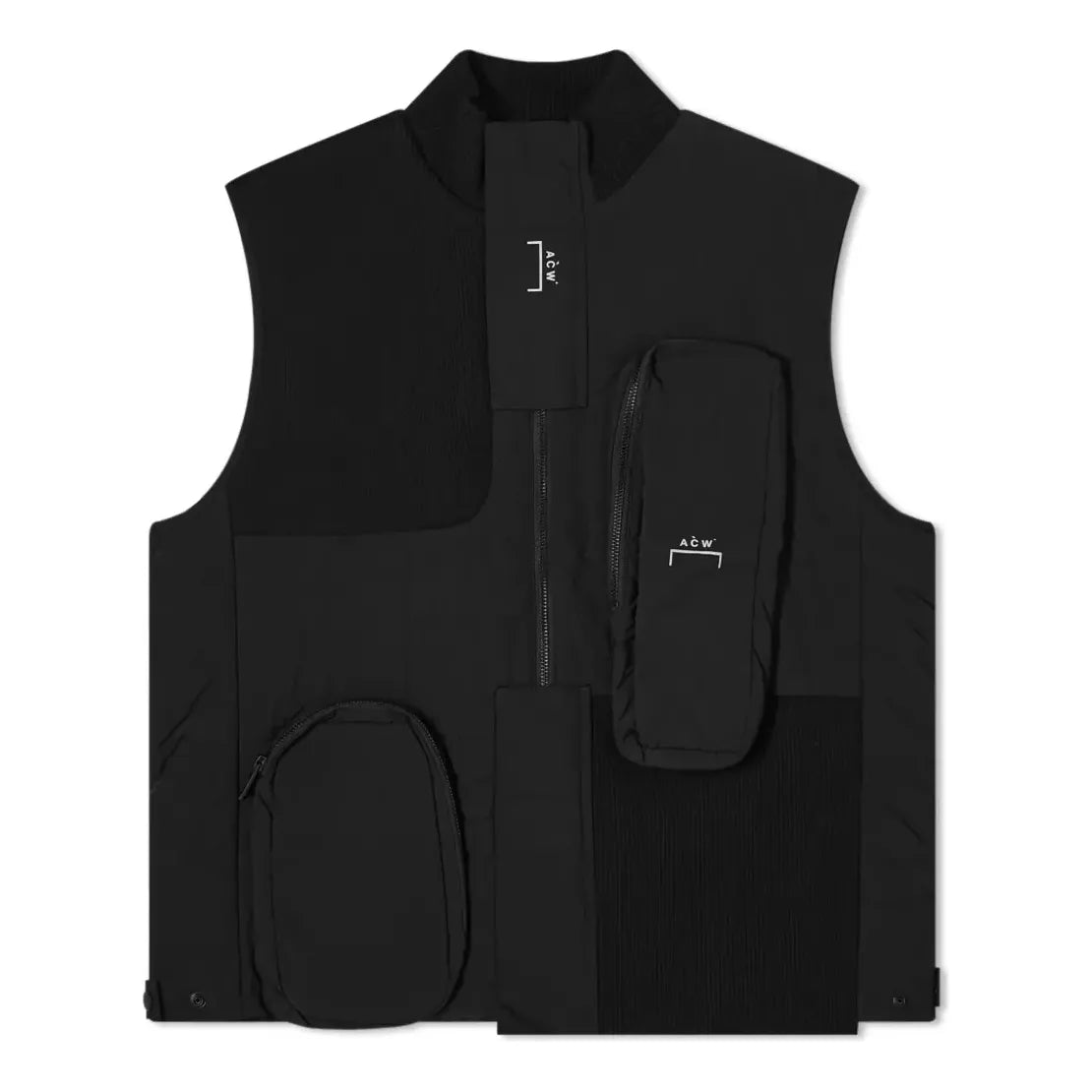Vesta A-COLD-WALL* Assymetric 3D Pocket Puffer Gilet Čierna | ACWMO037, 0