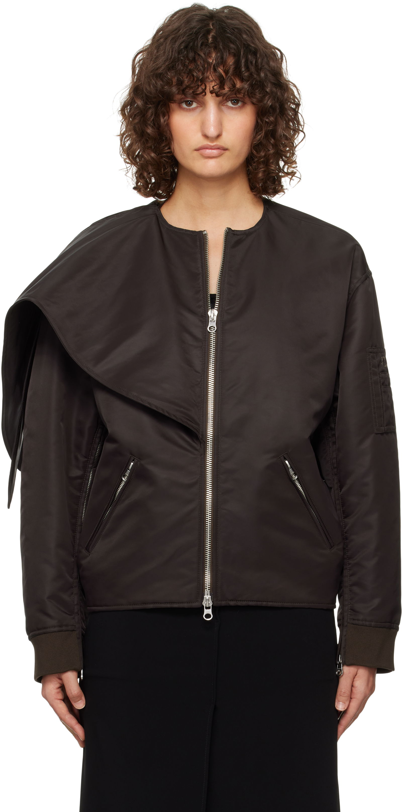 Courrèges Bow Collar Bomber Jacket