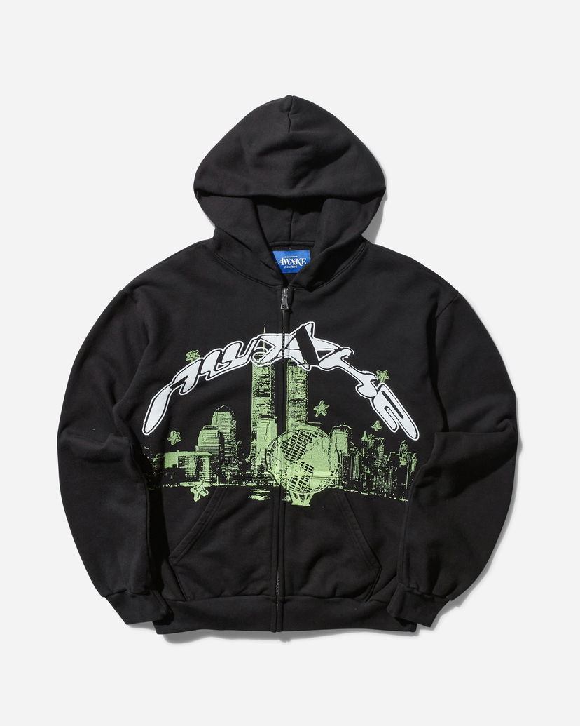 Mikina Awake NY Skyline Zip Hoodie Čierna | AWK-SU24-HD121 WASBL