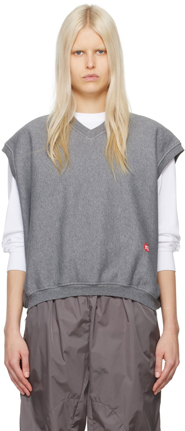 Sveter Alexander Wang V-Neck Vest Šedá | UCC1241677, 0