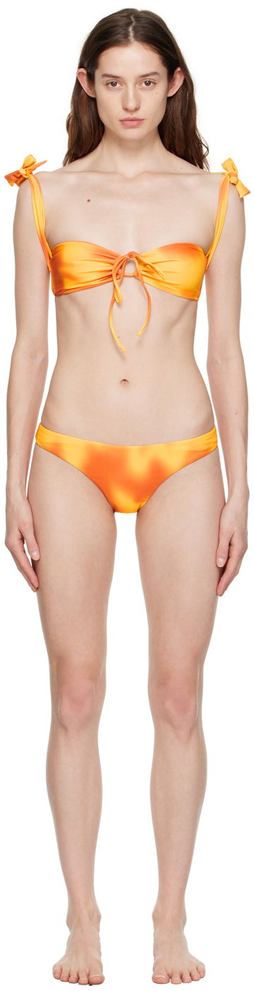 Plavky GUIZIO Guizio Mona Tie-Front Bikini Oranžová | MB 5, 0