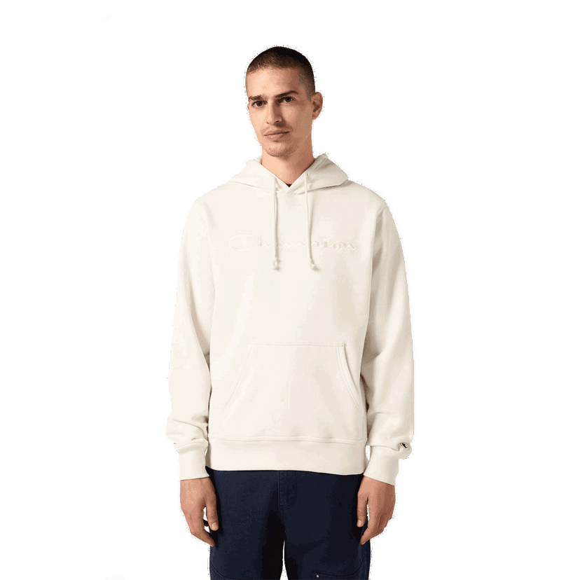 Mikina Champion Embroidered Logo Hoodie Biela | 220271-WW056