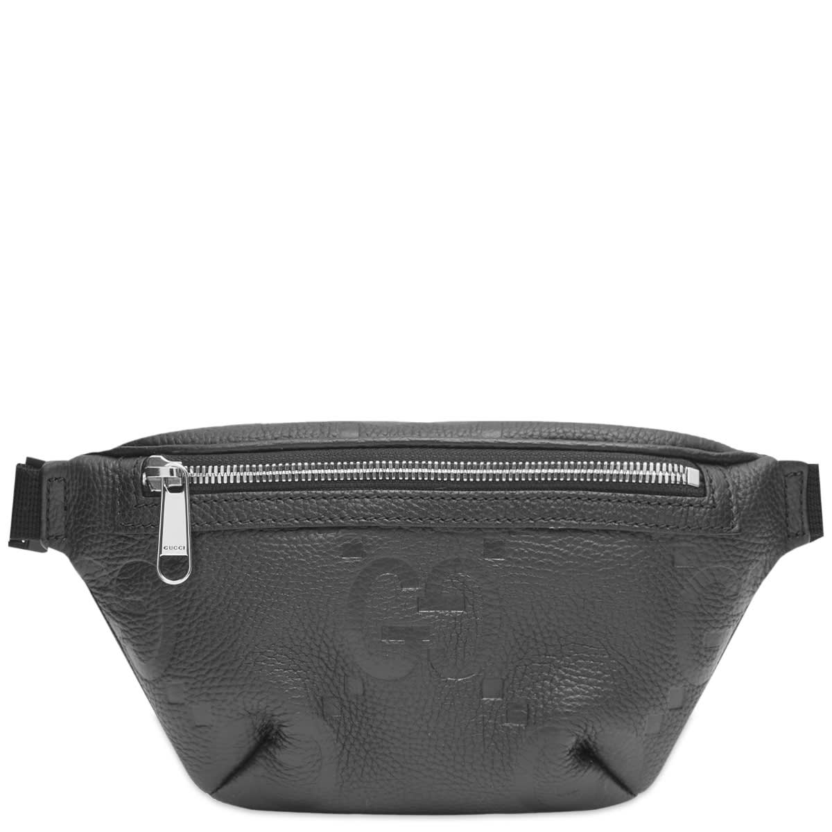 Ľadvinka Gucci Embossed GG Leather Waist Bag Black Čierna | 658582-AABY7-1000, 0