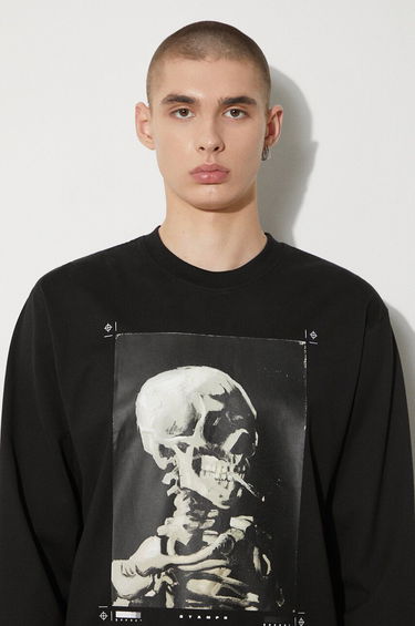 Tričko Stampd STAMPD Skeleton Relaxed Fit Graphic Long Sleeve T-Shirt Čierna | SLA.M3249LT.BLK, 4