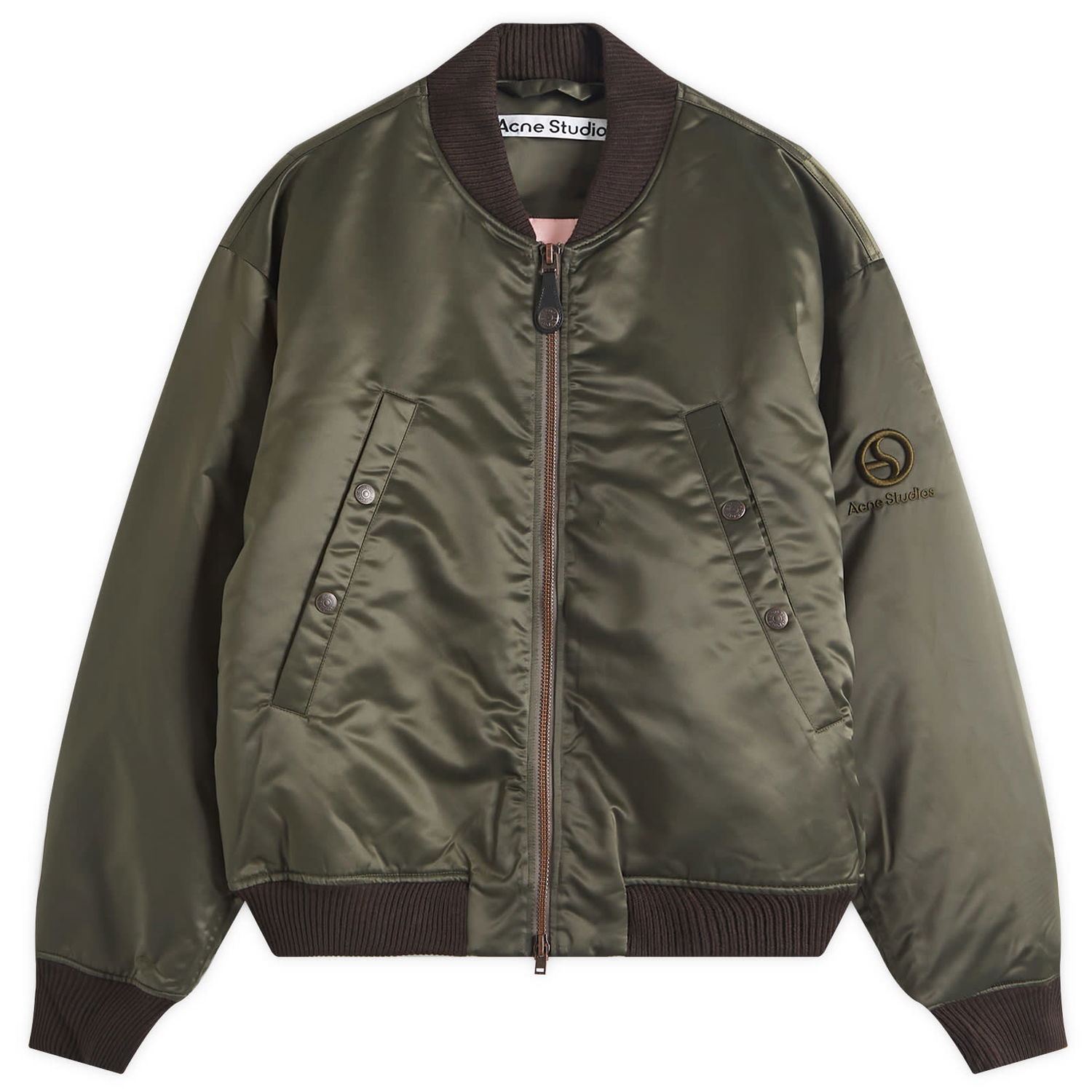 Bomber bunda Acne Studios Technical Duchesse Bomber Jacket Zelené | B90819-BGU, 0