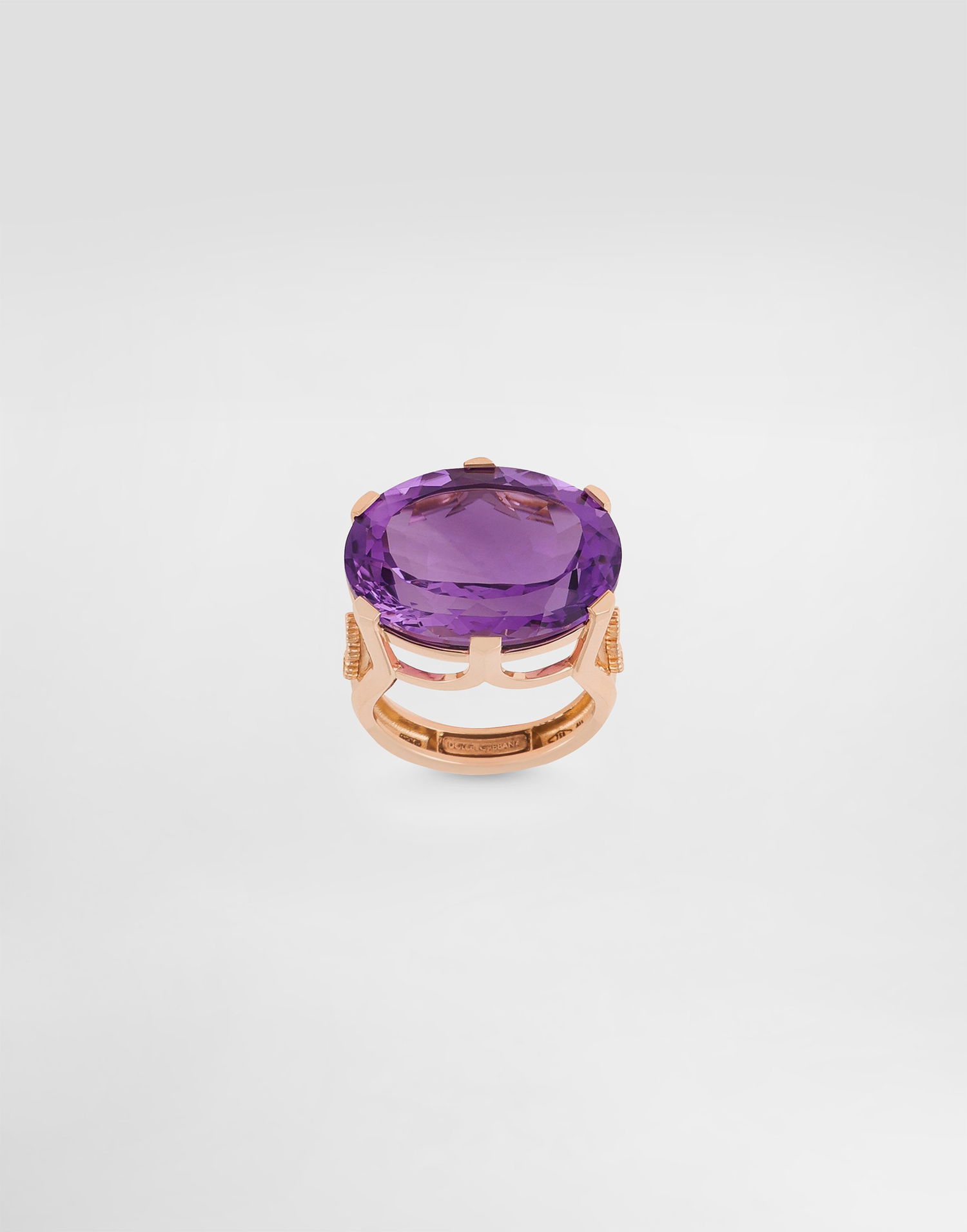 Prsteň Dolce & Gabbana Anna Ring In 18-carat Gold With Amethyst And Diamonds Fialová | WRSB1GWAME18M307, 0