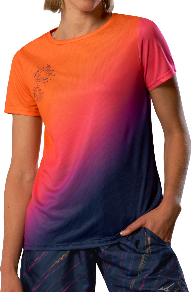 Tričko Mizuno Fireworks Print Athletic T-Shirt Hanabi Rôznofarebný | j2gac750-97