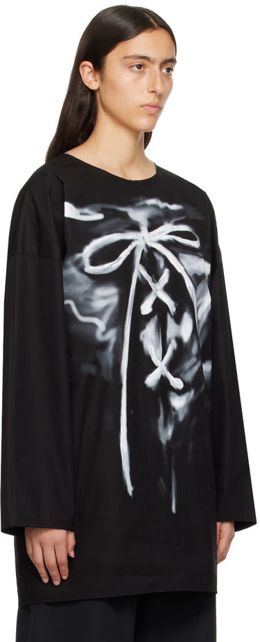 Tričko We11done Long Sleeve Graphic T-Shirt Čierna | WD-SH3-23-184-U-BK, 1