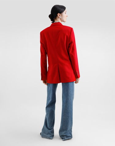 Bunda Dolce & Gabbana Oversize Double-breasted Cashmere Jacket Červená | F29GRTFU2AXR2254, 2