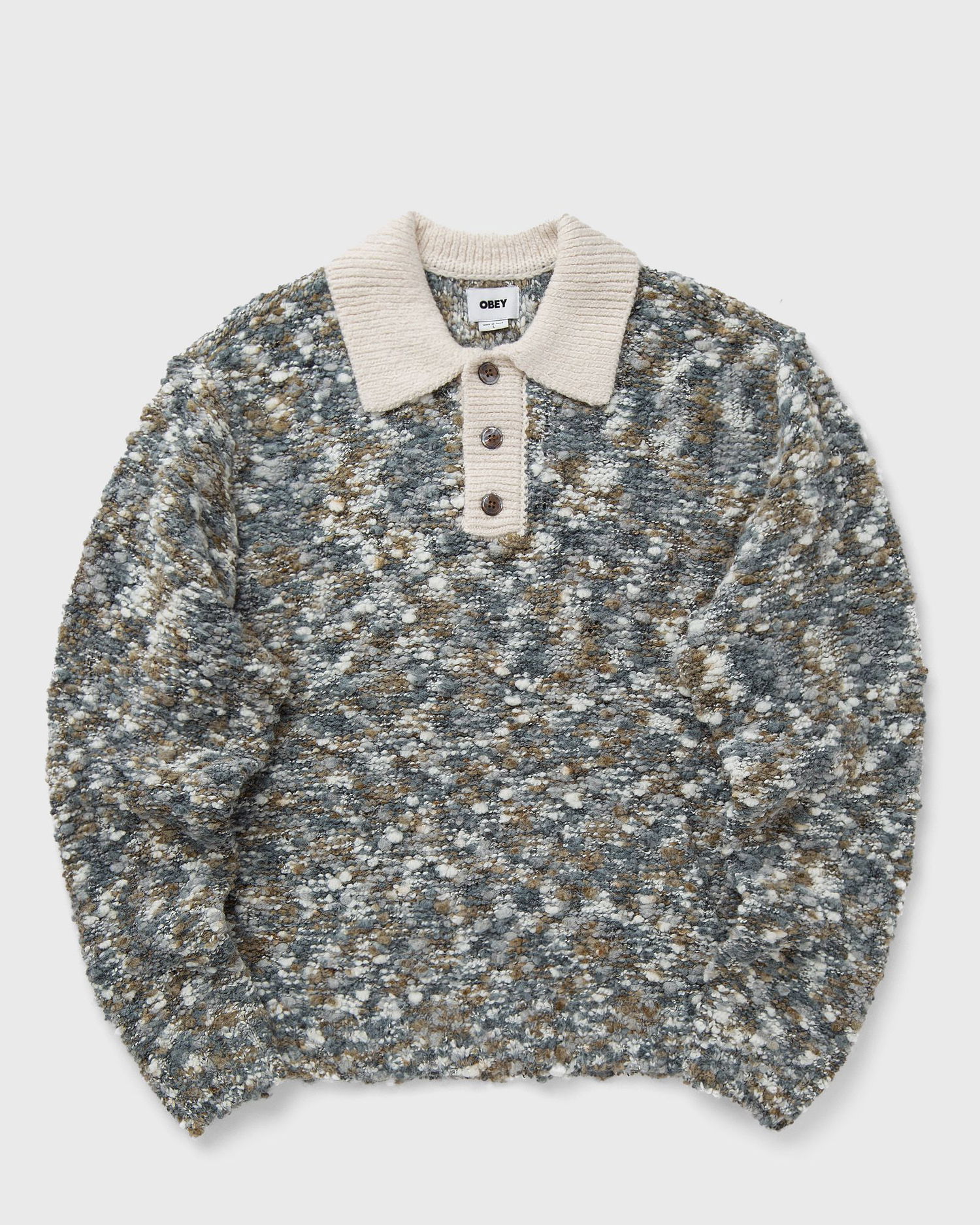 Sveter OBEY Multicolored Knit Polo Sweater Modrá | 151000096-GYM, 0