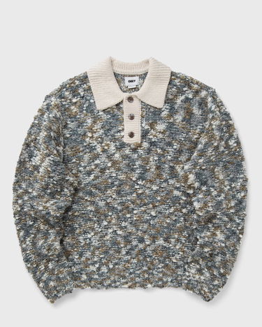 Sveter OBEY Multicolored Knit Polo Sweater Modrá | 151000096-GYM, 0