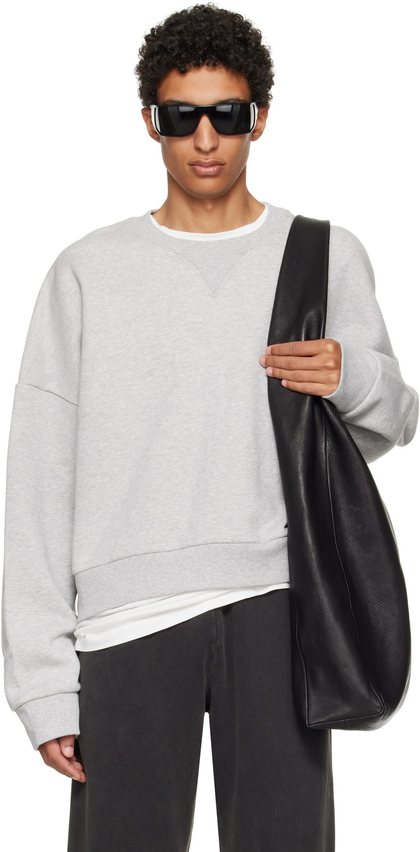 Mikina Entire Studios Entire Studios Box Crew Sweatshirt Šedá | ES2126SI