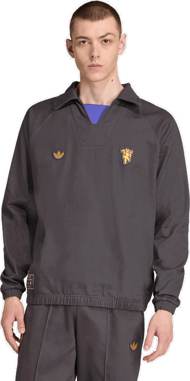 Bunda adidas Performance Manchester United Terrace Icons Track Top Šedá | JX6788, 4