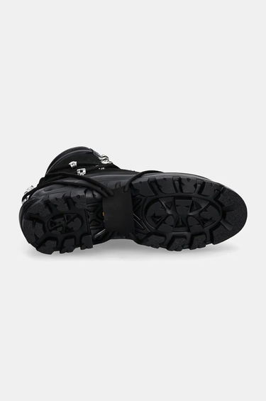 Tenisky a topánky HELIOT EMIL Black Leather Hiking Boots Čierna | HE.17.024.BLK01, 4