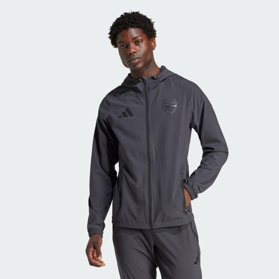 Vetrovka adidas Performance Arsenal Tiro 25 Competition Vis Tech Travel Jacket Šedá | KA8007, 0
