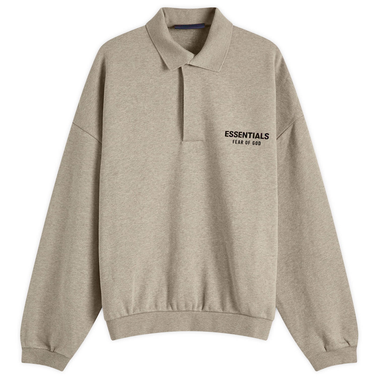 Mikina Fear of God Essentials Core Logo Fleece Polo Sweatshirt Šedá | 192HO244399F, 0