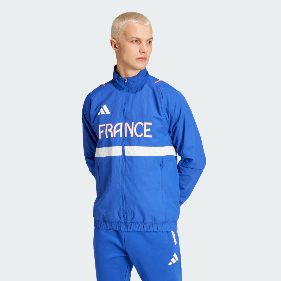 Bunda adidas Performance Team France Presentation Modrá | IS5133, 0