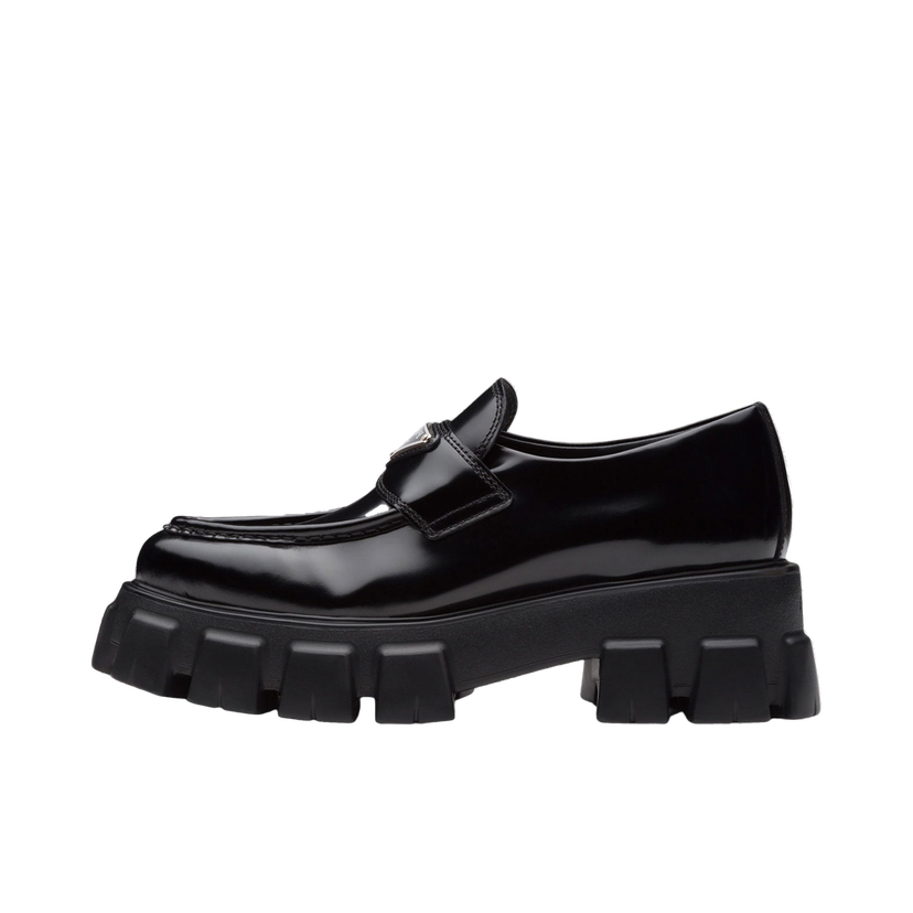Tenisky a topánky Prada Monolith 55mm Pointy Loafer Black Brushed Leather Čierna | 1D663M_055_F0002_F_055