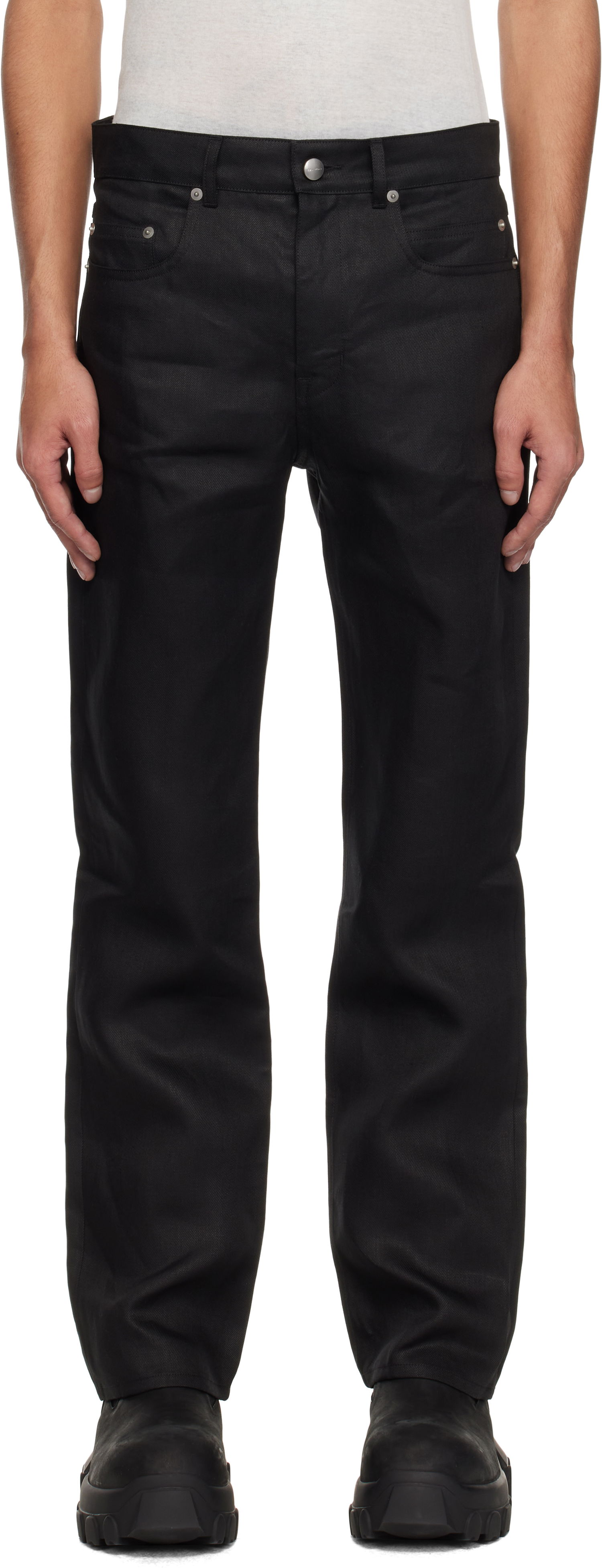Džínsy Rick Owens Rick Owens Hollywood Headon Utility Jeans Čierna | RR01E5308 TWL, 0