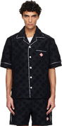 Towelling Monogram Short Sleeve Shirt