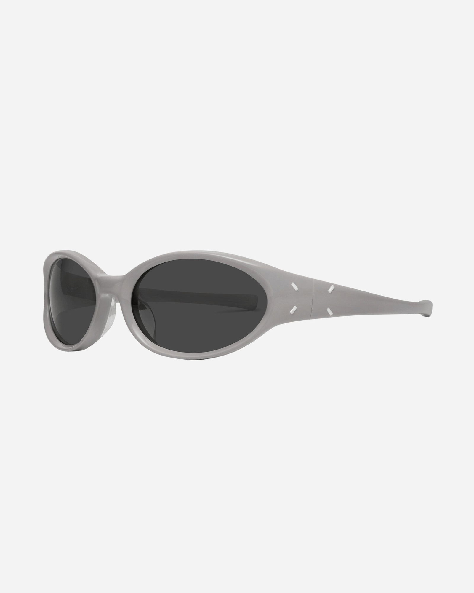 Oval Leather Sunglasses