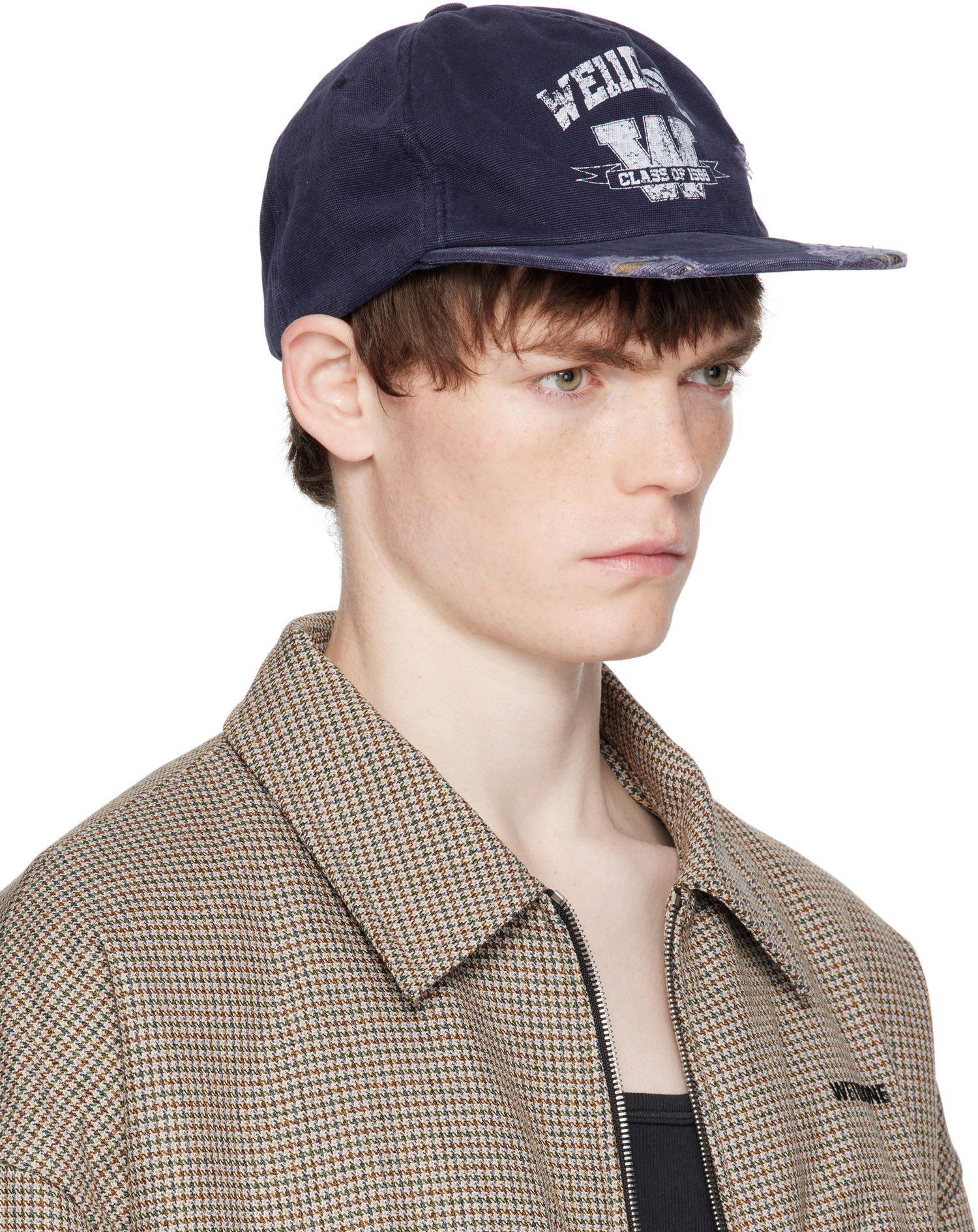 Šiltovka We11done We11done Distressed Collegiate Cap Navy | WD-AH2-25-407-U-NV, 1