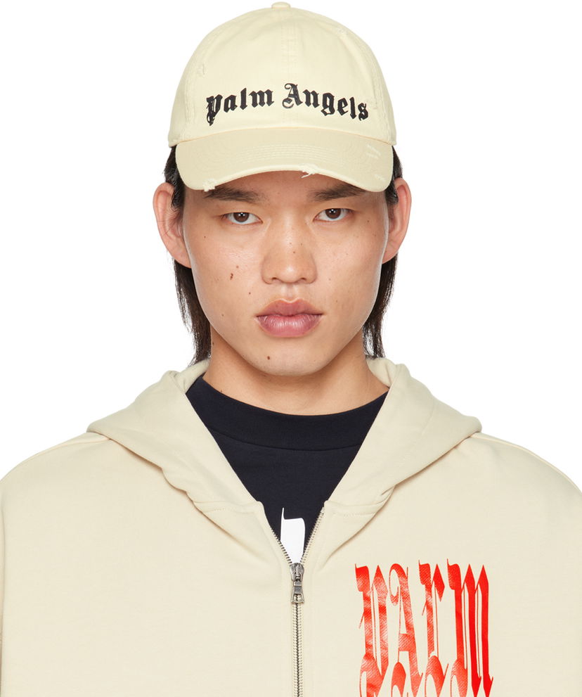 Šiltovka Palm Angels Off-White Monogram Cap Béžová | PMLB104F24FAB0030310