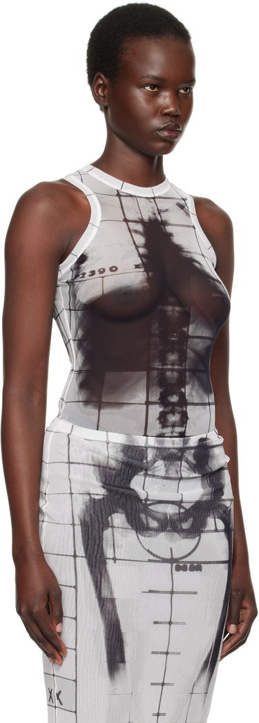 Šaty Jean Paul Gaultier Jean Paul Gaultier 'The Squeletor' Printed Bodysuit Biela | 25/33-F-BD058-T580-0100, 1