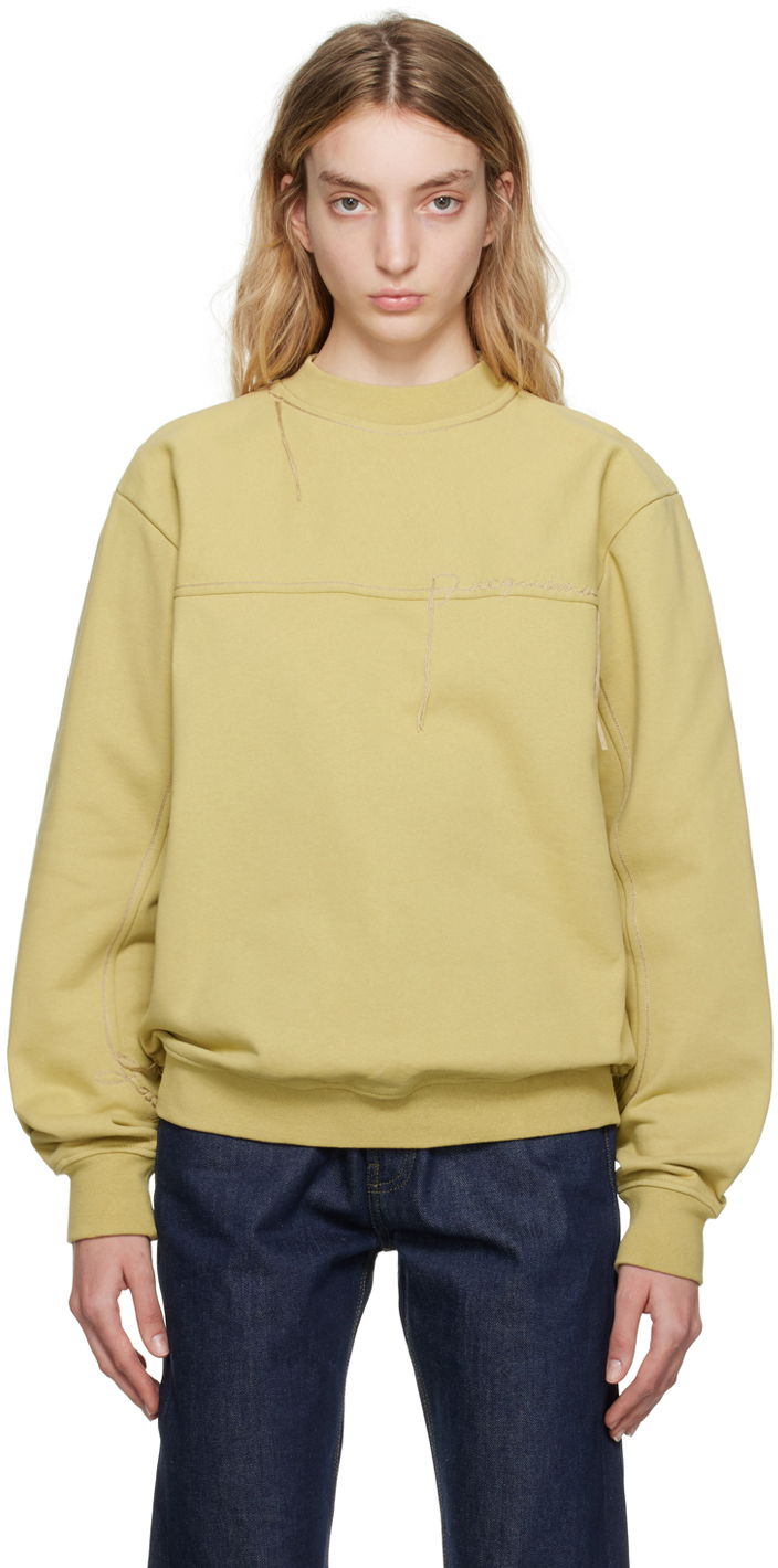 Mikina Jacquemus Le Raphia 'Le Sweatshirt Fio' Sweatshirt Béžová | 23E235JS113-2048, 0