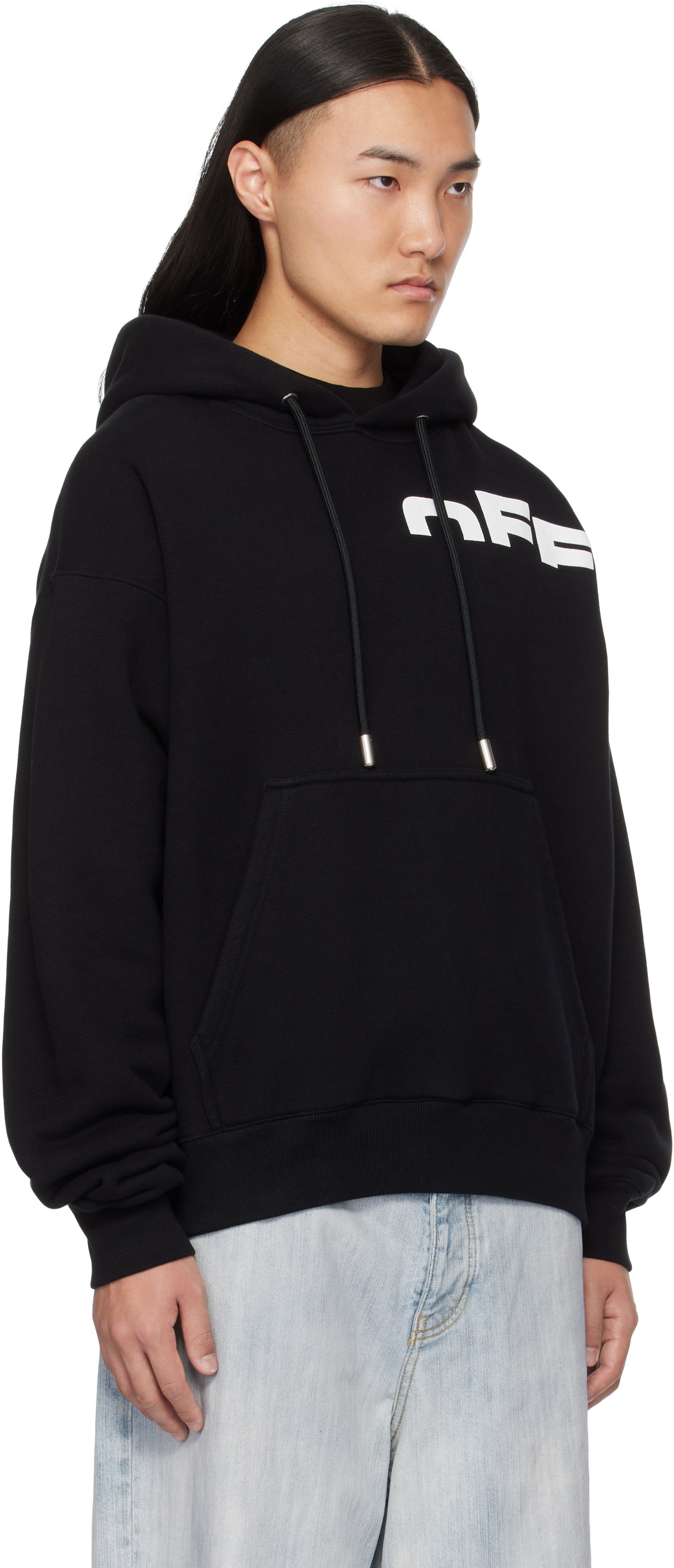 Mikina Off-White Split Logo Hoodie Čierna | OMBB085S25FLE00G1001, 1