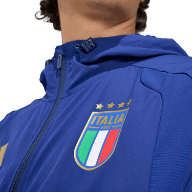 Vetrovka adidas Performance Italy Tiro Travel Full Zip Windbreaker Modrá | JY7052, 3