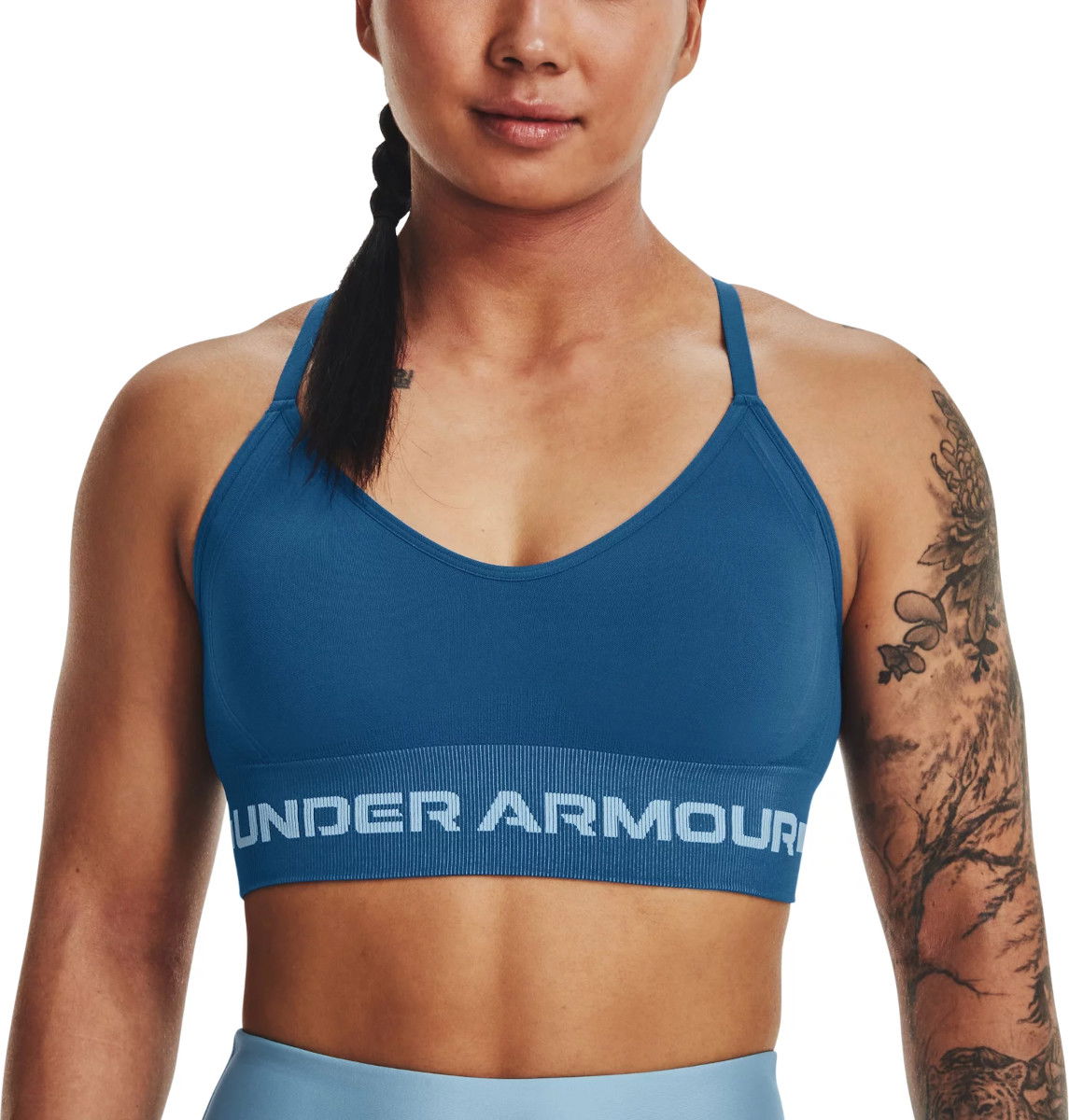 Podprsenka Under Armour Seamless Low Long Bra Navy | 1357719-426, 0