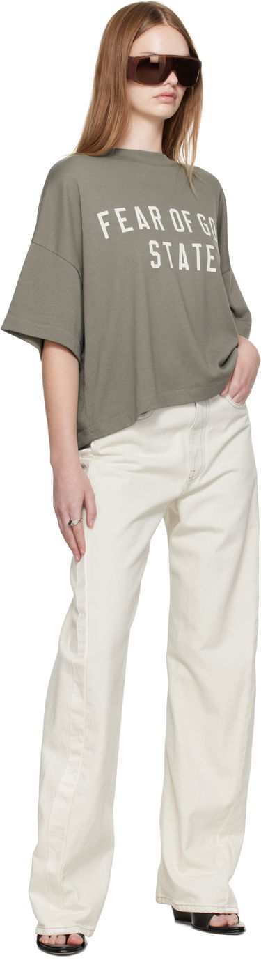 Tričko Fear of God Fear of God ESSENTIALS Boxy T-Shirt Zelené | 125SP257167FW, 3