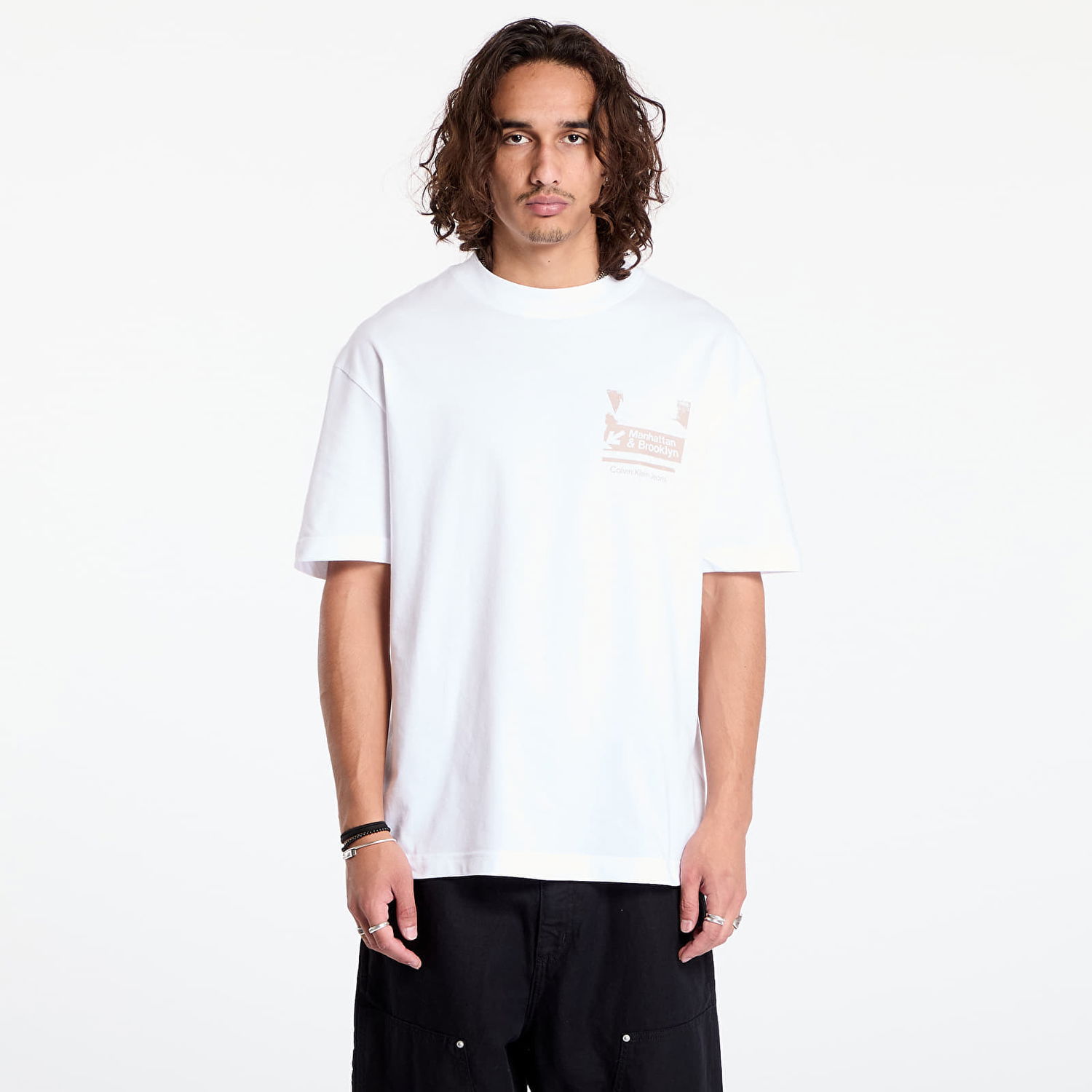 Tričko CALVIN KLEIN Subway Sign Tee White Biela | J30J326864 YAF, 0