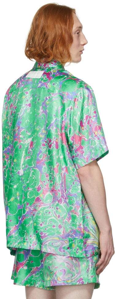 Košeľa Stella McCartney Stella McCartney Ricky Myfawnwy Edition Print Short Sleeve Shirt Zelené | 604051SSA65, 2