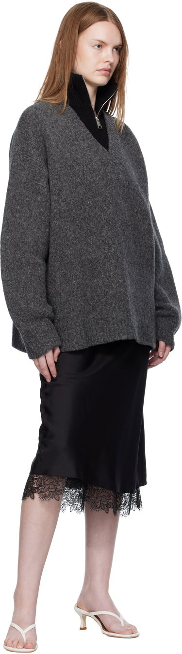 Sveter Nanushka Nanushka Kylen Half-Zip Sweater Šedá | NU25PFSW17197, 3