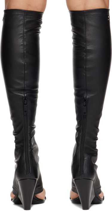 Oblečenie Courrèges Courrèges Oblique Wedged Leather Tall Boots Čierna | 225SBT053AG0034, 1