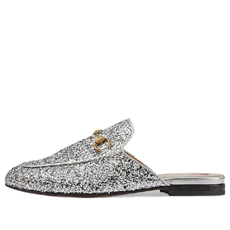 Tenisky a topánky Gucci Gucci Princetown Glitter Slippers Metalická | 432773-KSP20-8106