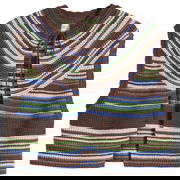 Beams Boy Multi Stripe Knit Vest