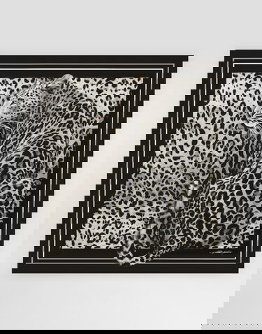 Šál Dolce & Gabbana Leopard Silk Twill Foulard Rôznofarebný | FN090RGDCUVHI5LD, 0