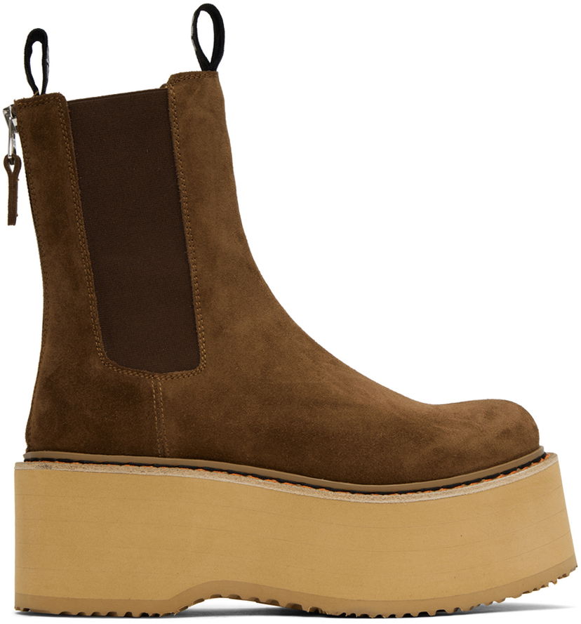 Oblečenie R13 R13 Double Stack Chelsea Boots Hnedá | R13S0245-07
