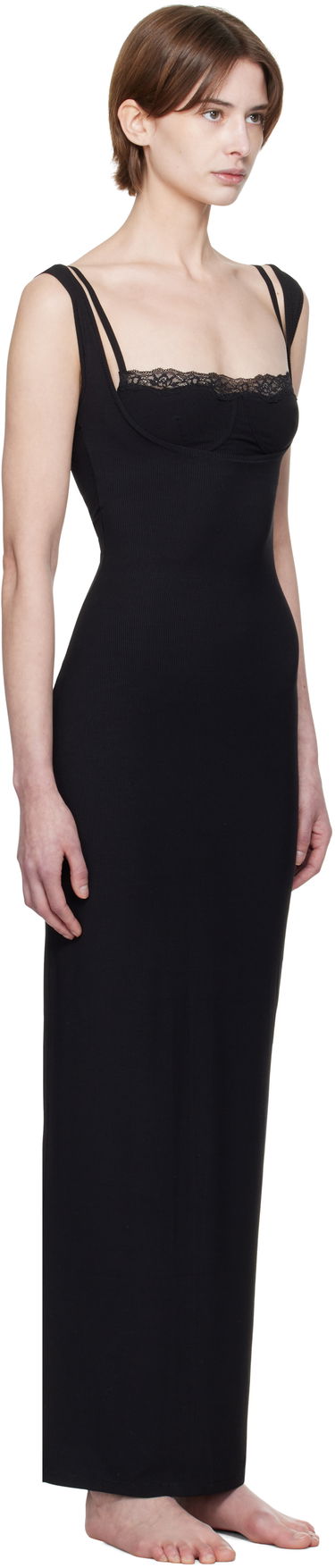 Šaty SKIMS SKIMS Soft Lounge Lace Tank Maxi Dress Čierna | DR-MAX-4893, 1