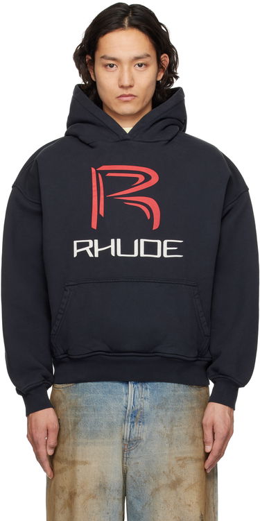 Mikina Rhude Rhude Circuit Logo Hoodie Navy | RHSS25HO02012, 0
